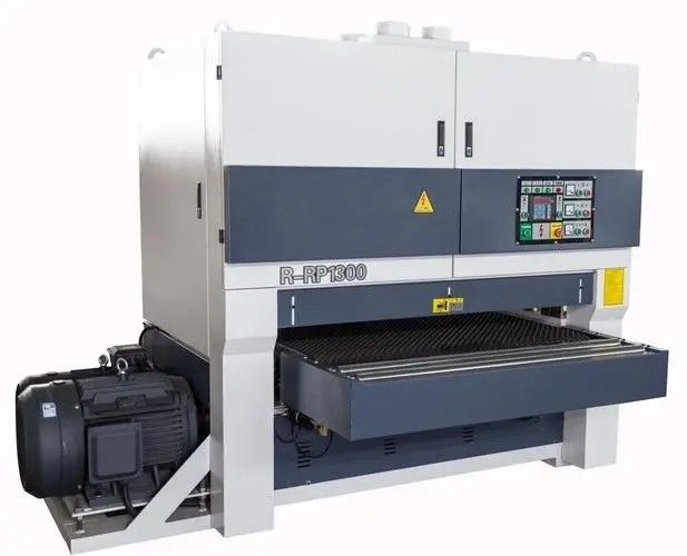 Wide Belt Sheet Metal Edge Deburring Machine 1 Head With Control Panel